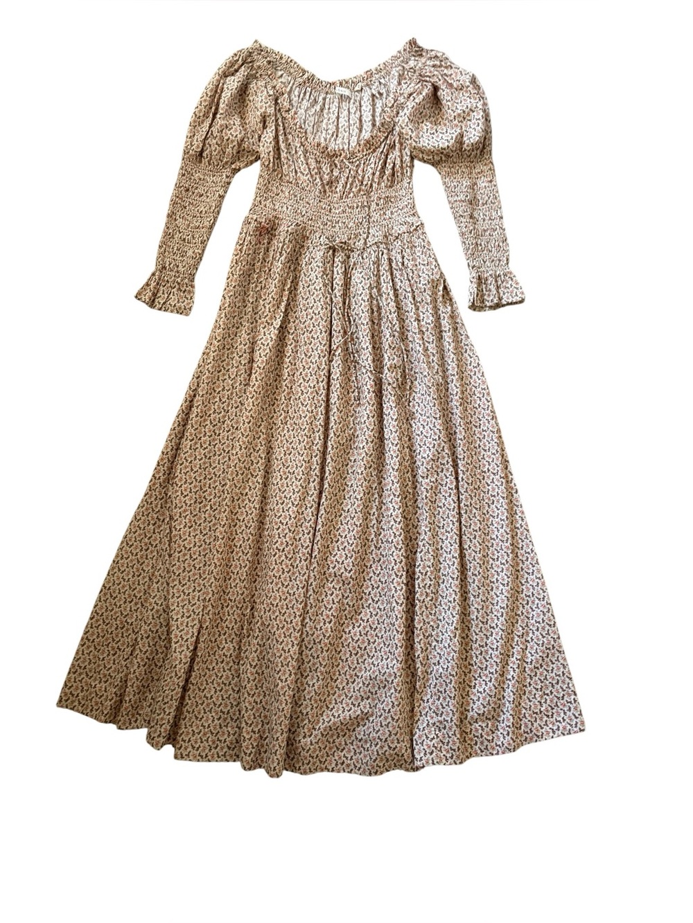 Doen 100% Organic Cotton Kaira Maxi Pristine Dress in Cream Winter Ditsy Sz XS - Picture 9 of 13